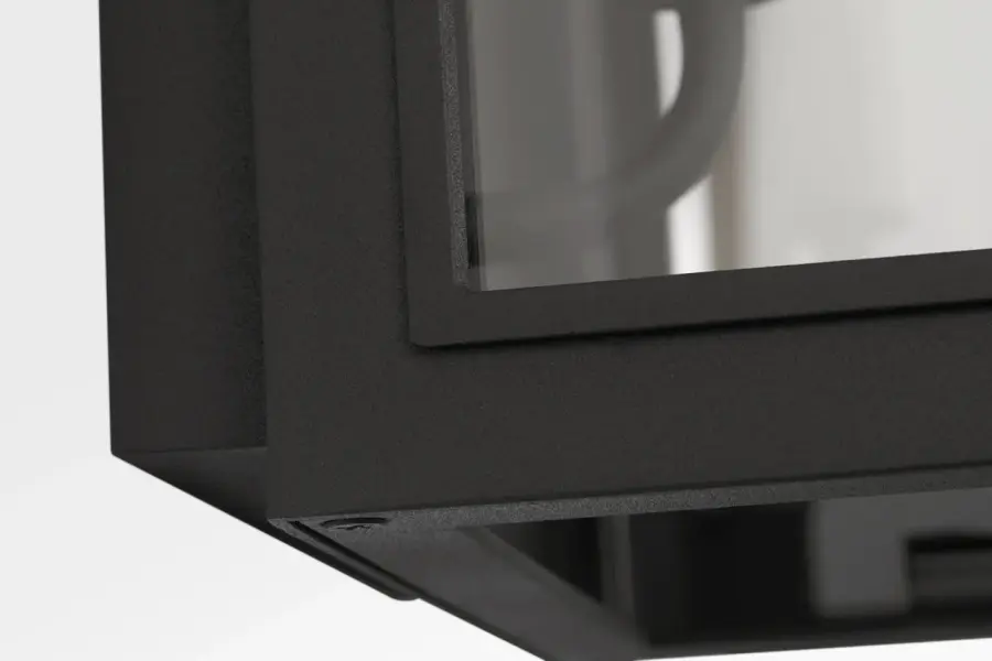 Modesto 15" Wall Lantern in Textured Black - Image 10