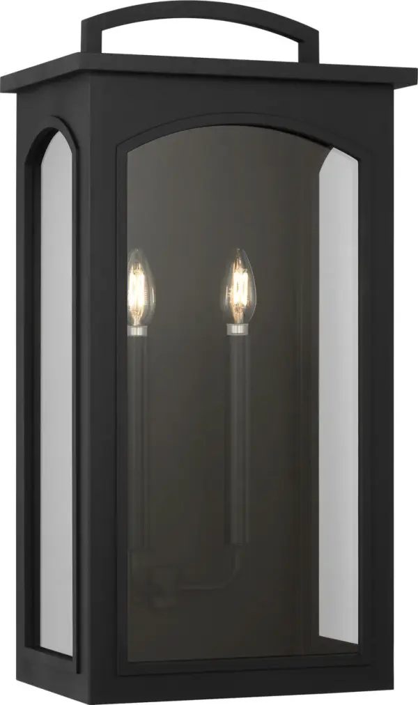 Modesto 24" Wall Lantern in Textured Black - Image 1