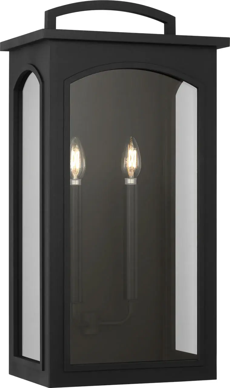 Modesto 24" Wall Lantern in Textured Black - Image 1