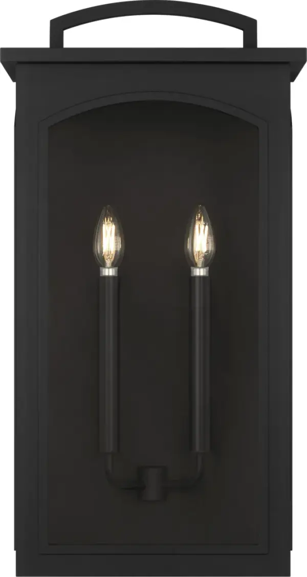 Modesto 24" Wall Lantern in Textured Black - Image 2