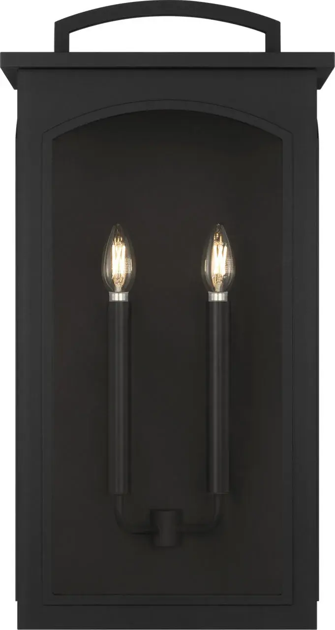 Modesto 24" Wall Lantern in Textured Black - Image 2