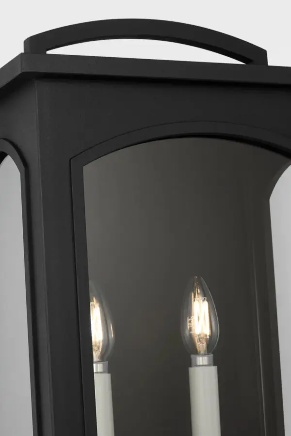 Modesto 24" Wall Lantern in Textured Black - Image 4