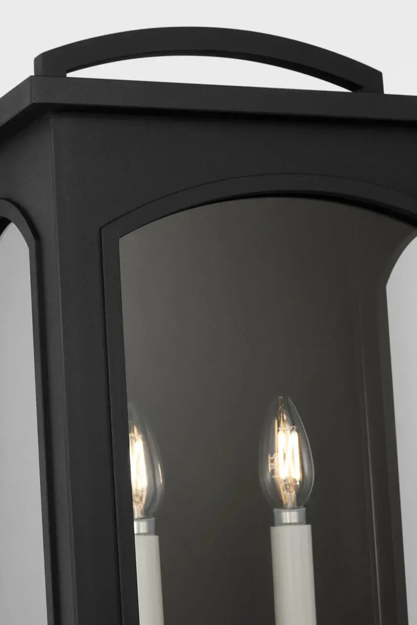Modesto 24" Wall Lantern in Textured Black - Image 4
