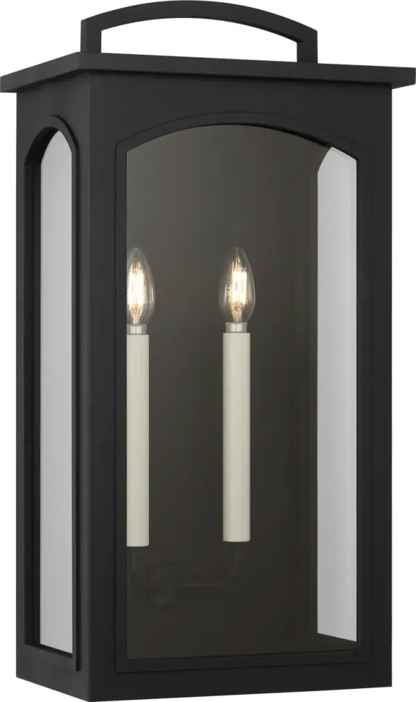 Modesto 24" Wall Lantern in Textured Black - Image 6