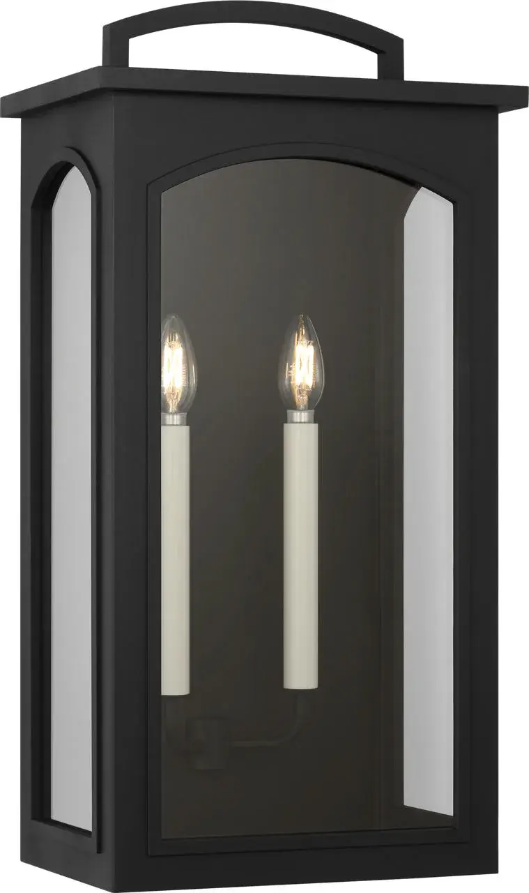 Modesto 24" Wall Lantern in Textured Black - Image 6