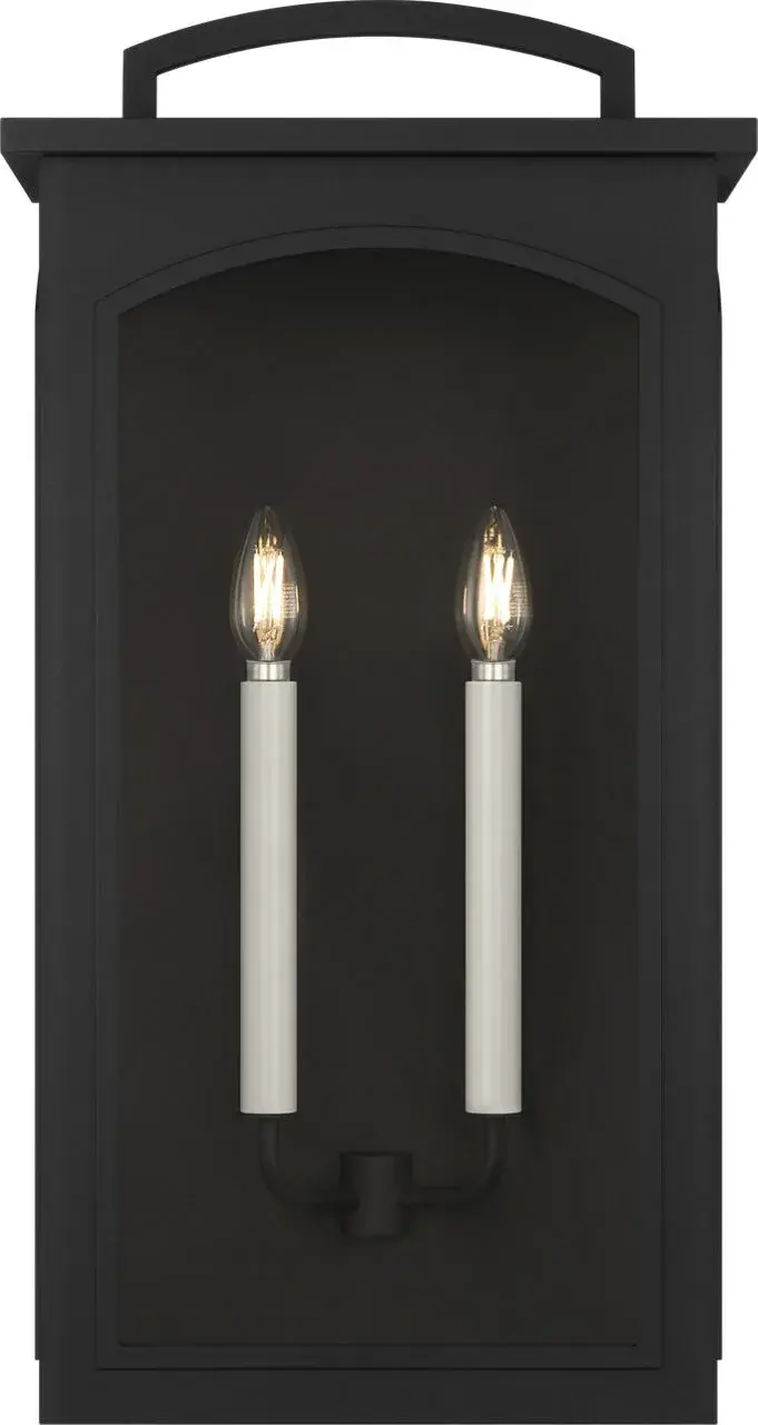 Modesto 24" Wall Lantern in Textured Black - Image 7