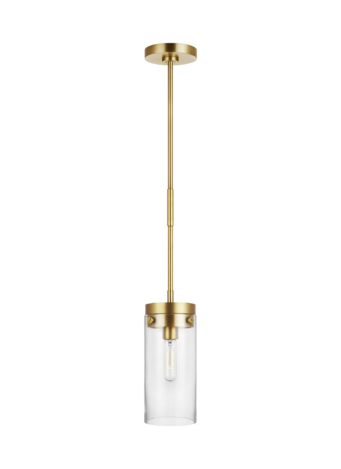 Garrett One Light Pendant in Burnished Brass