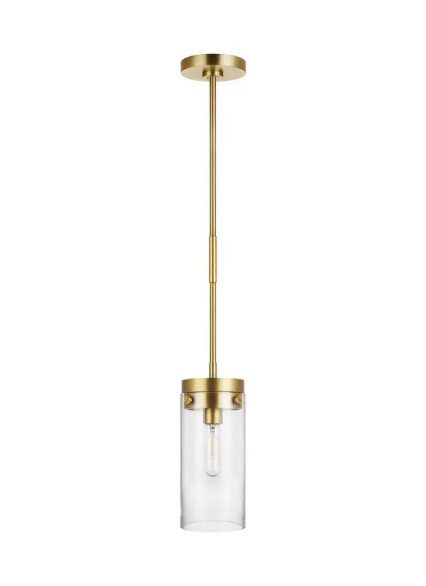 Garrett One Light Pendant in Burnished Brass