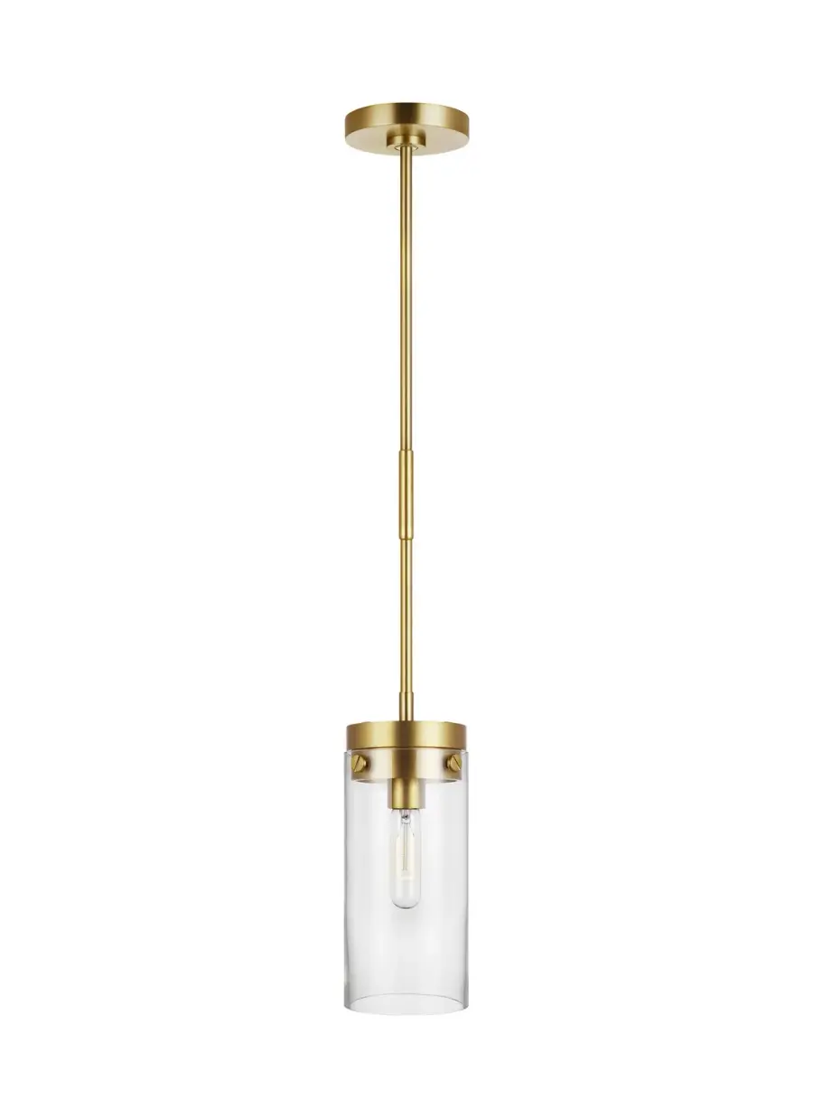 Garrett One Light Pendant in Burnished Brass