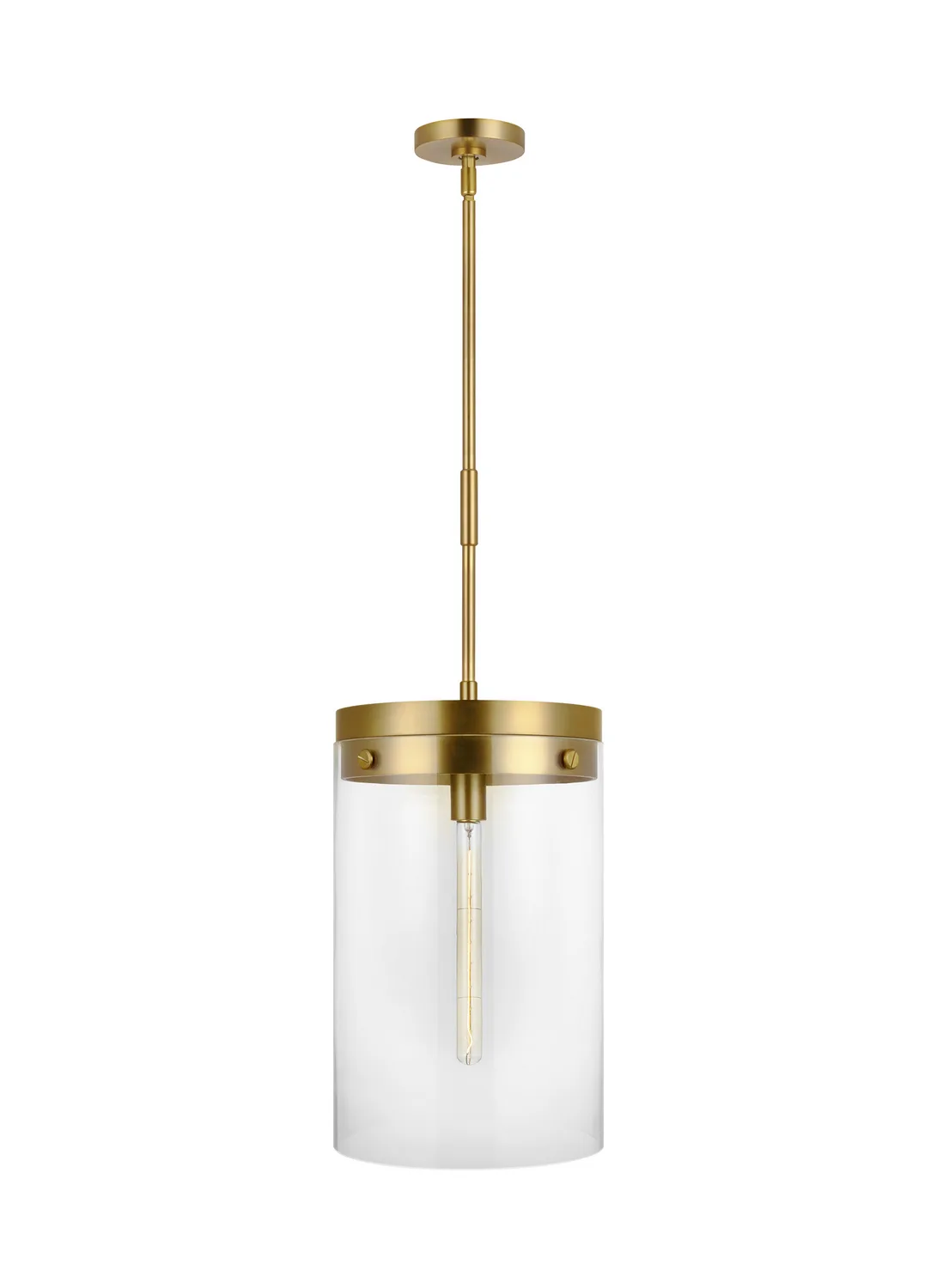 Garrett One Light Pendant in Burnished Brass