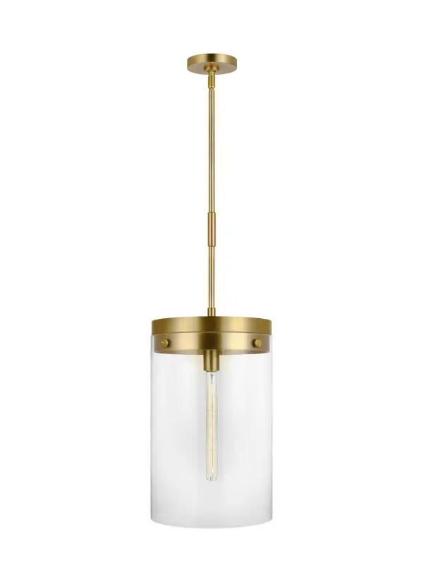 Garrett One Light Pendant in Burnished Brass