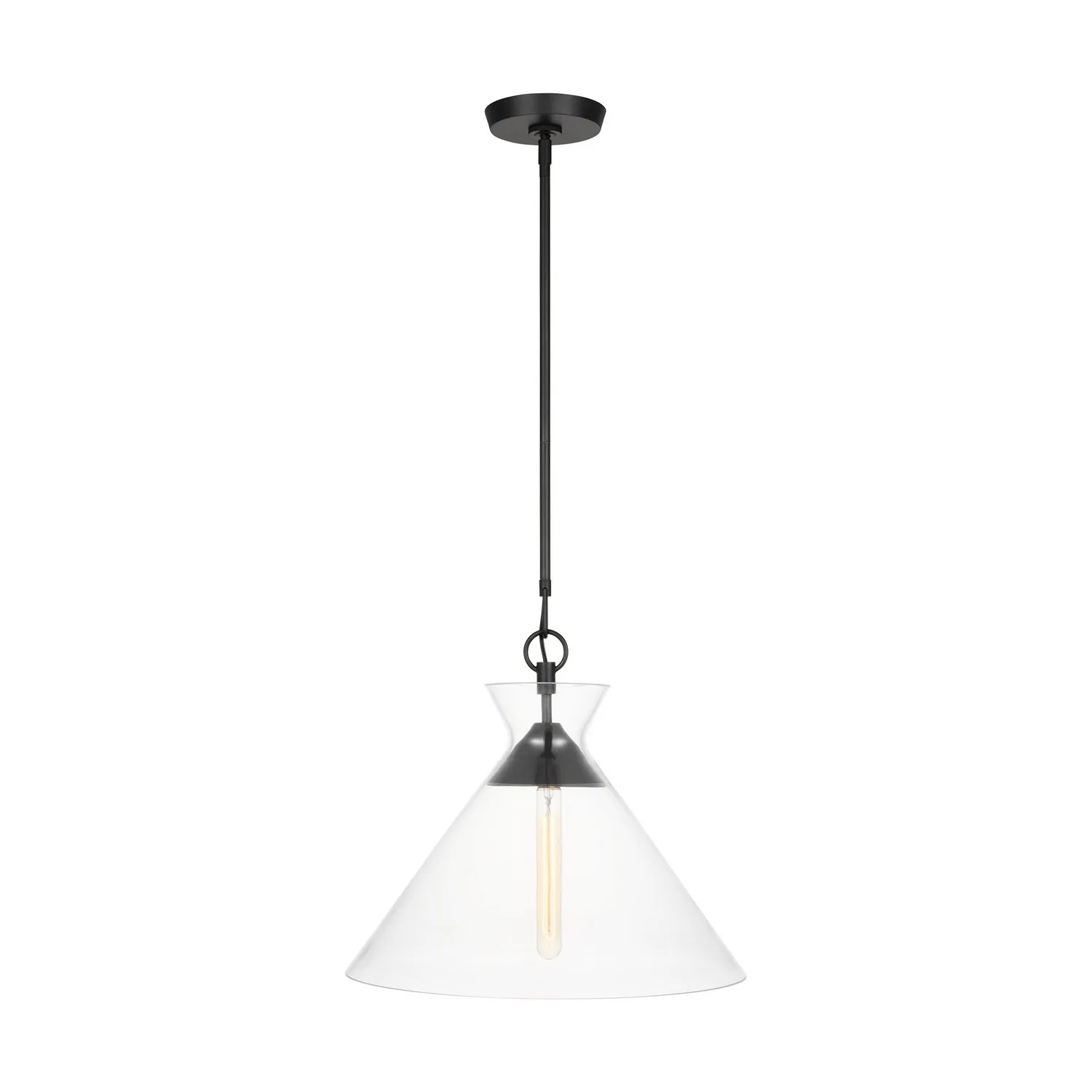Atlantic One Light Pendant in Aged Iron