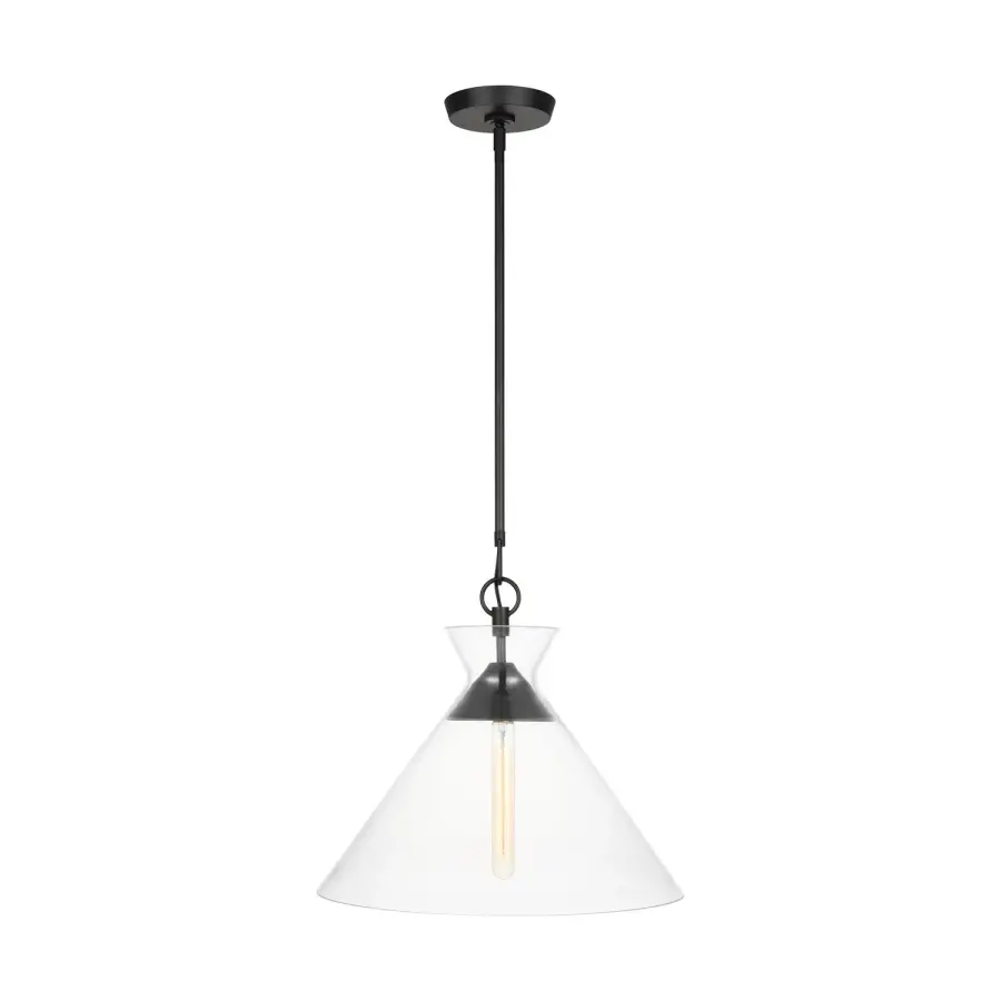 Atlantic One Light Pendant in Aged Iron