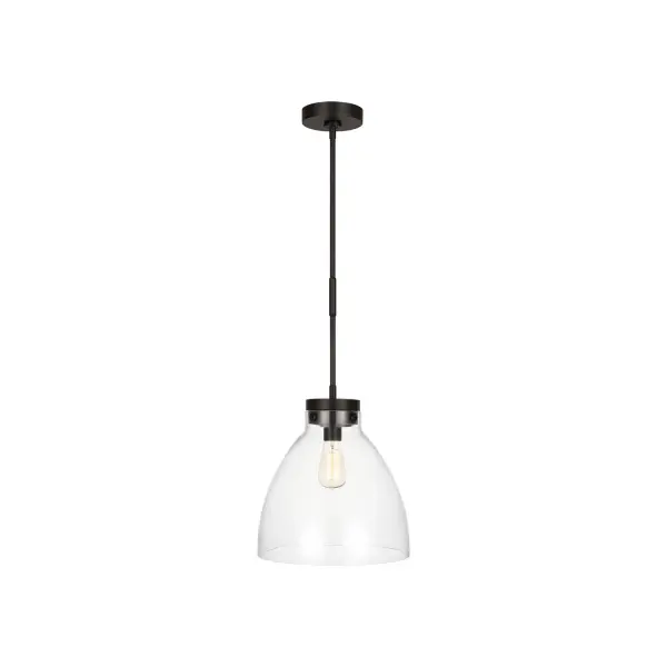 Garrett One Light Pendant in Aged Iron