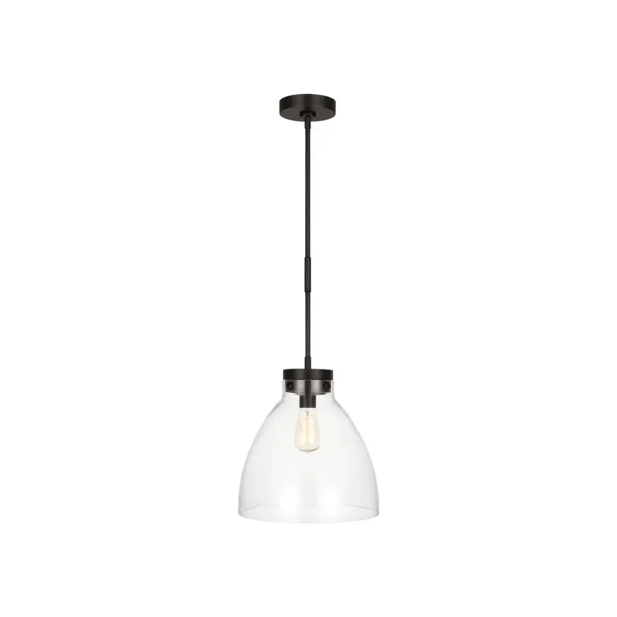Garrett One Light Pendant in Aged Iron