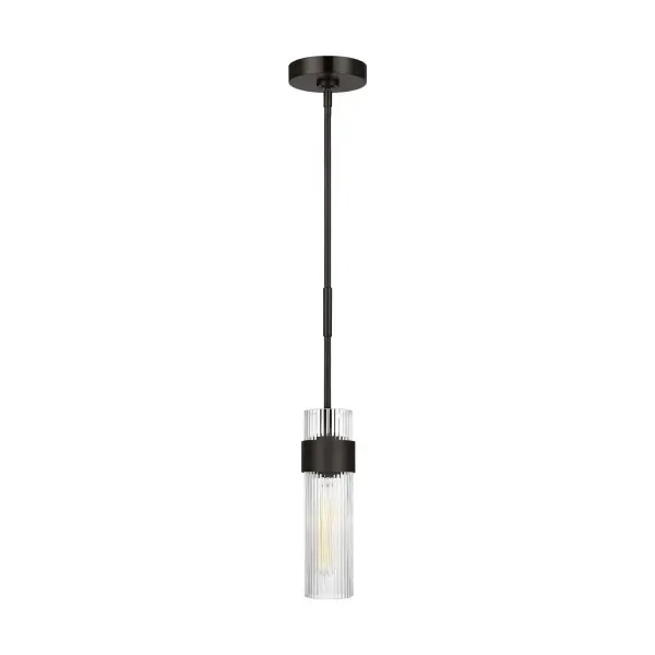 Geneva One Light Pendant in Aged Iron