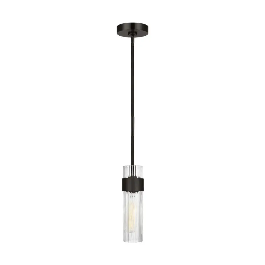 Geneva One Light Pendant in Aged Iron