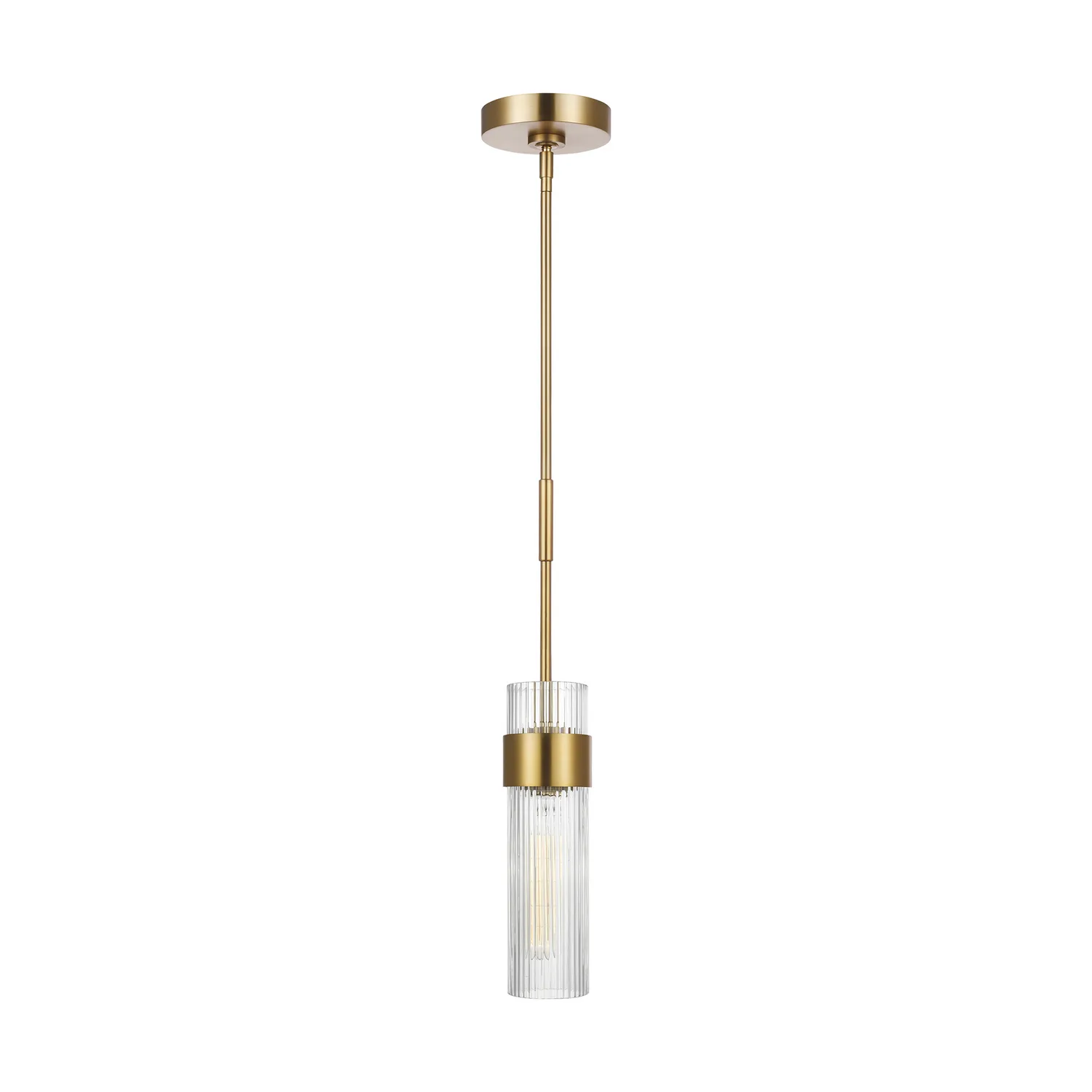 Geneva One Light Pendant in Burnished Brass