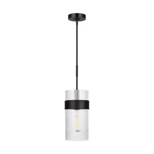 Geneva One Light Pendant in Aged Iron