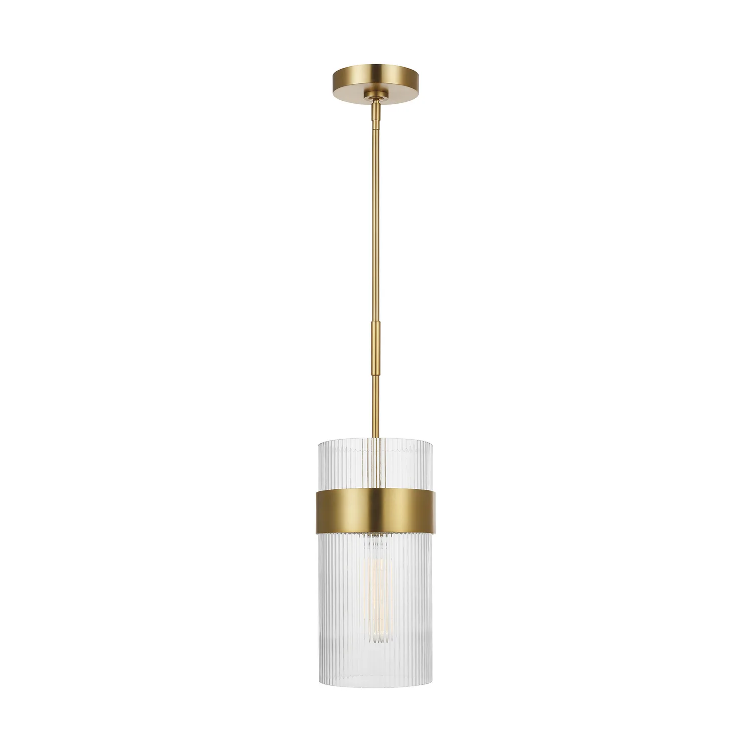 Geneva One Light Pendant in Burnished Brass