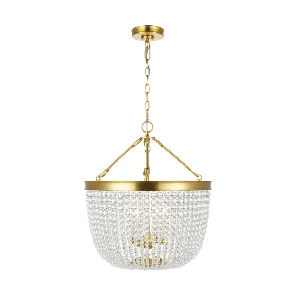 Summerhill Four Light Pendant in Burnished Brass