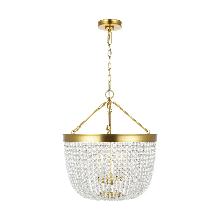 Summerhill Four Light Pendant in Burnished Brass