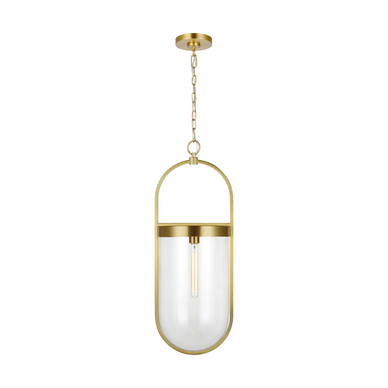Blaine One Light Pendant in Burnished Brass