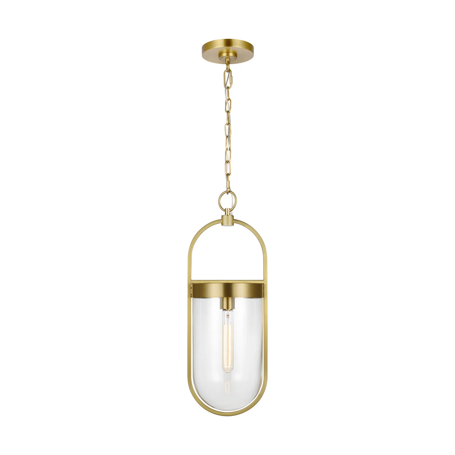 Blaine One Light Pendant in Burnished Brass