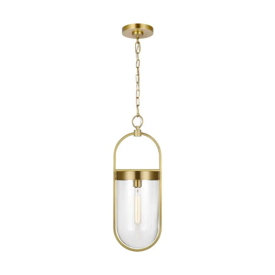 Blaine One Light Pendant in Burnished Brass