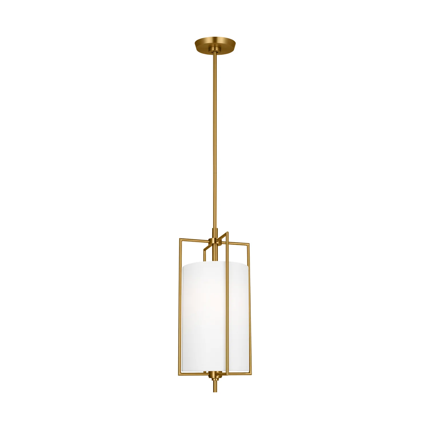 Perno One Light Pendant in Burnished Brass