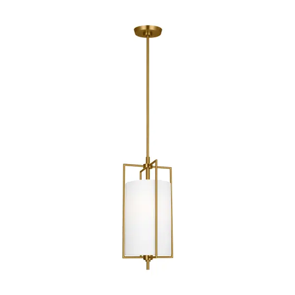 Perno One Light Pendant in Burnished Brass