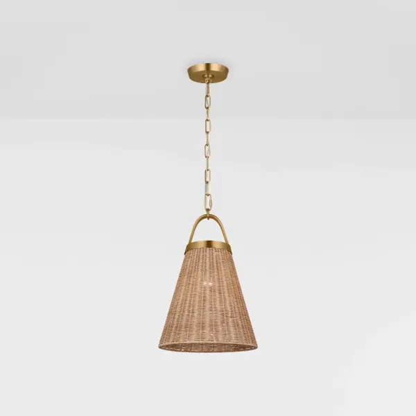 Whitby One Light Pendant in Burnished Brass - Image 2