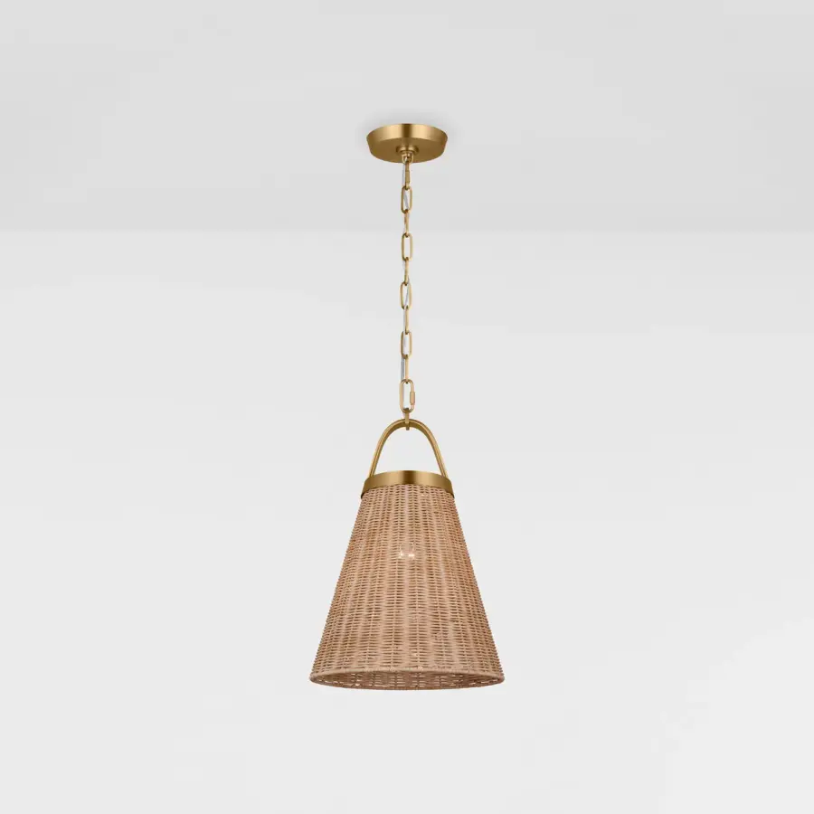 Whitby One Light Pendant in Burnished Brass - Image 2