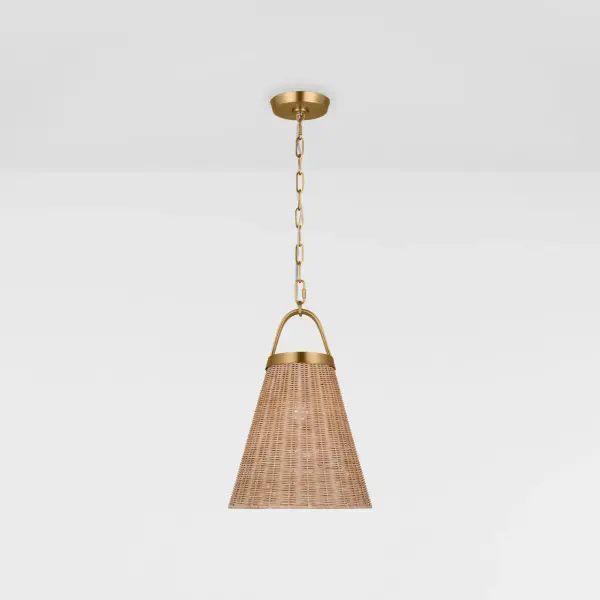 Whitby One Light Pendant in Burnished Brass - Image 3