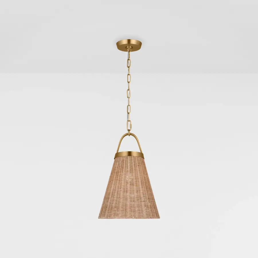 Whitby One Light Pendant in Burnished Brass - Image 3