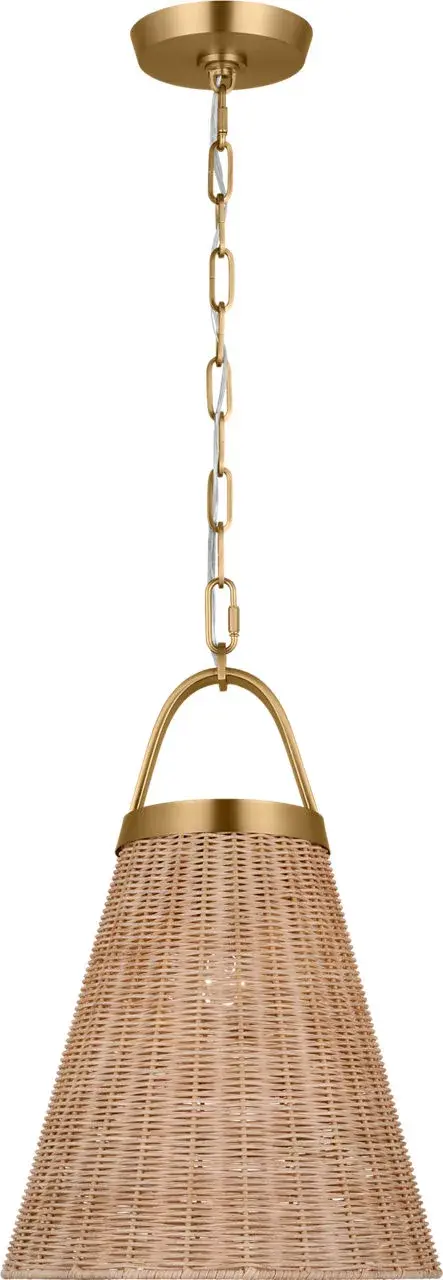 Whitby One Light Pendant in Burnished Brass - Image 4