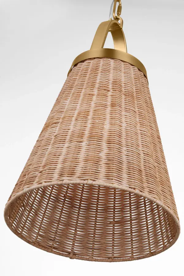 Whitby One Light Pendant in Burnished Brass - Image 6