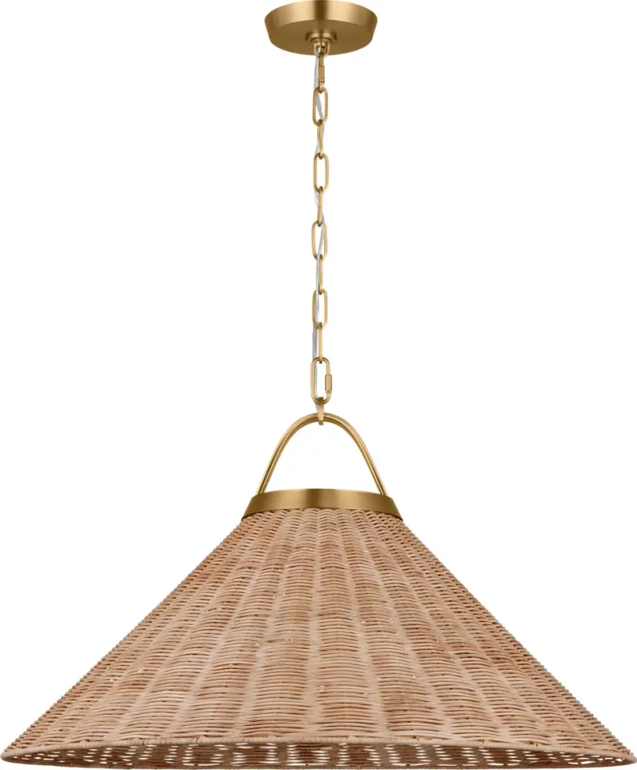 Whitby One Light Pendant in Burnished Brass - Image 2