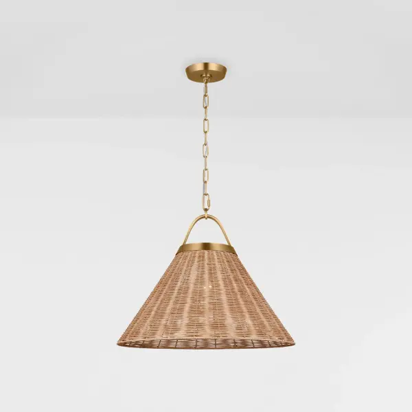 Whitby One Light Pendant in Burnished Brass - Image 3