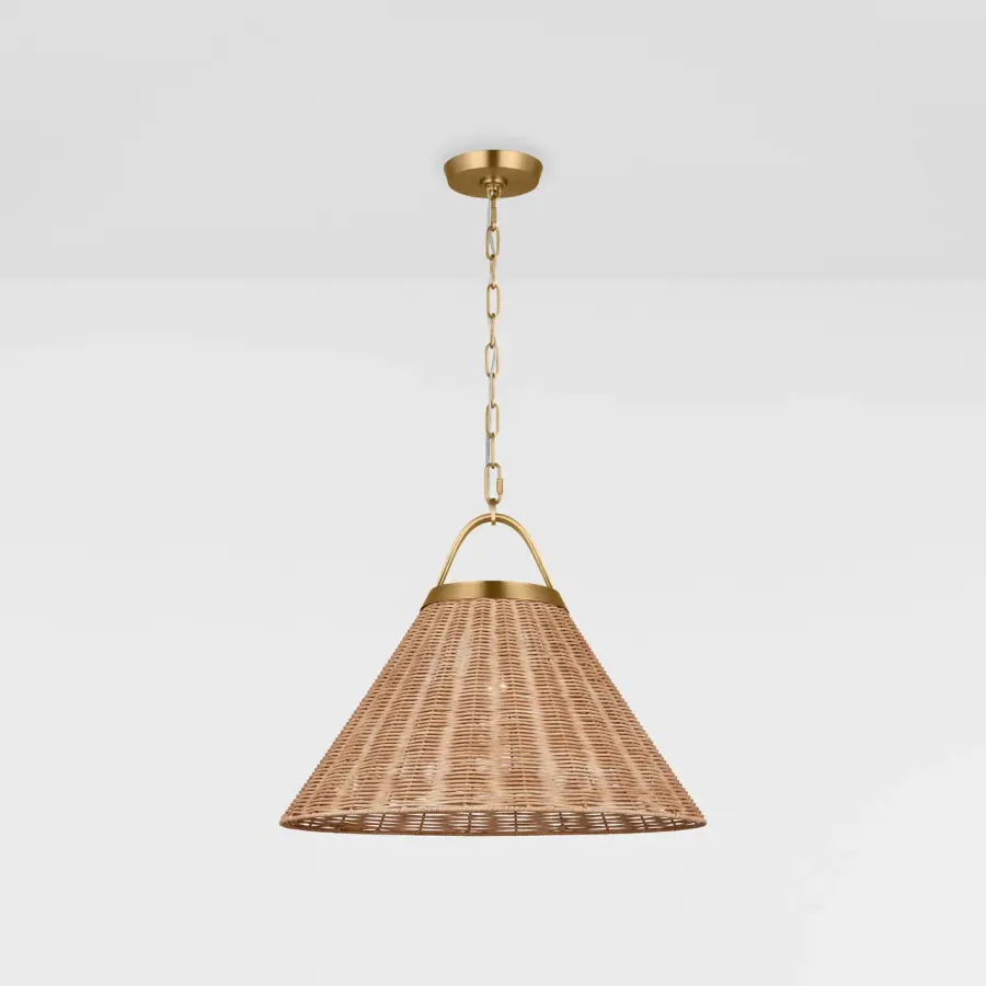 Whitby One Light Pendant in Burnished Brass - Image 3