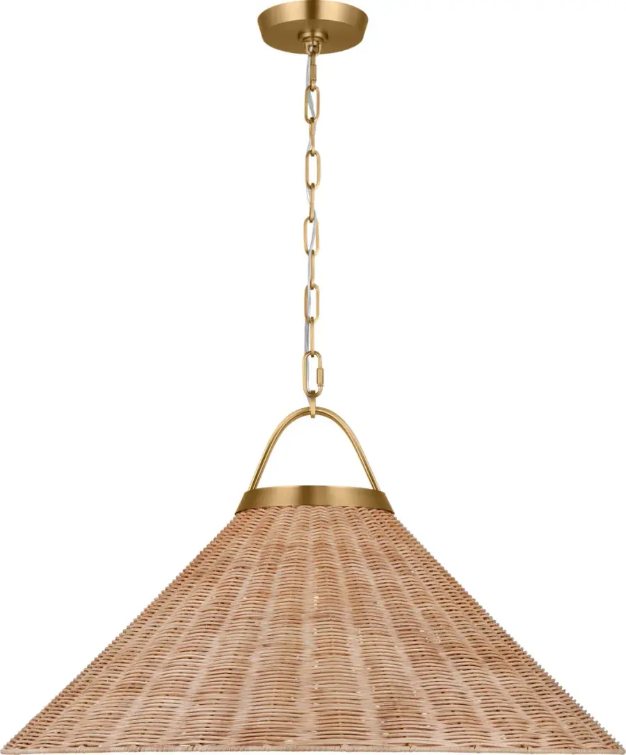 Whitby One Light Pendant in Burnished Brass - Image 4