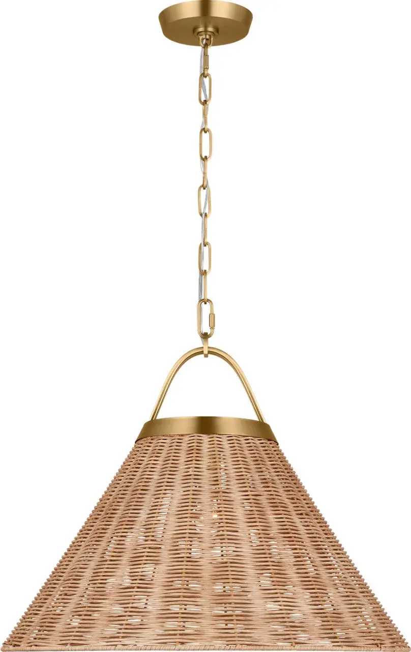 Whitby One Light Pendant in Burnished Brass - Image 6