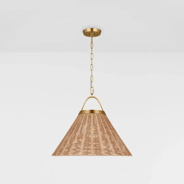 Whitby One Light Pendant in Burnished Brass - Image 7
