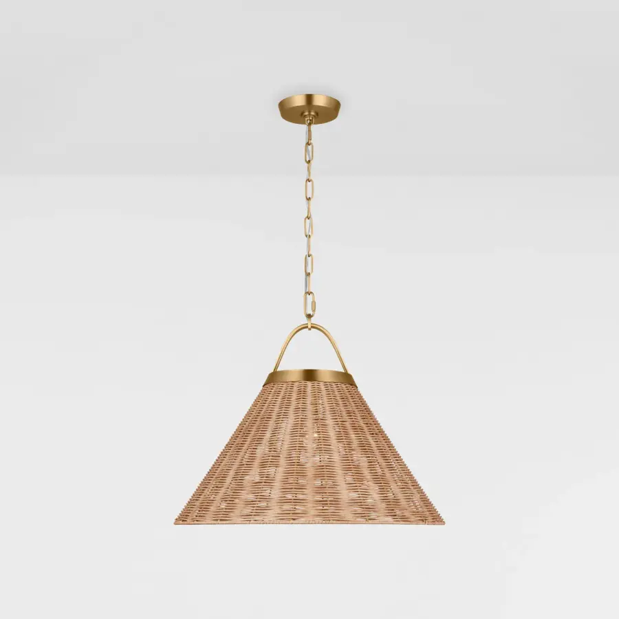 Whitby One Light Pendant in Burnished Brass - Image 7