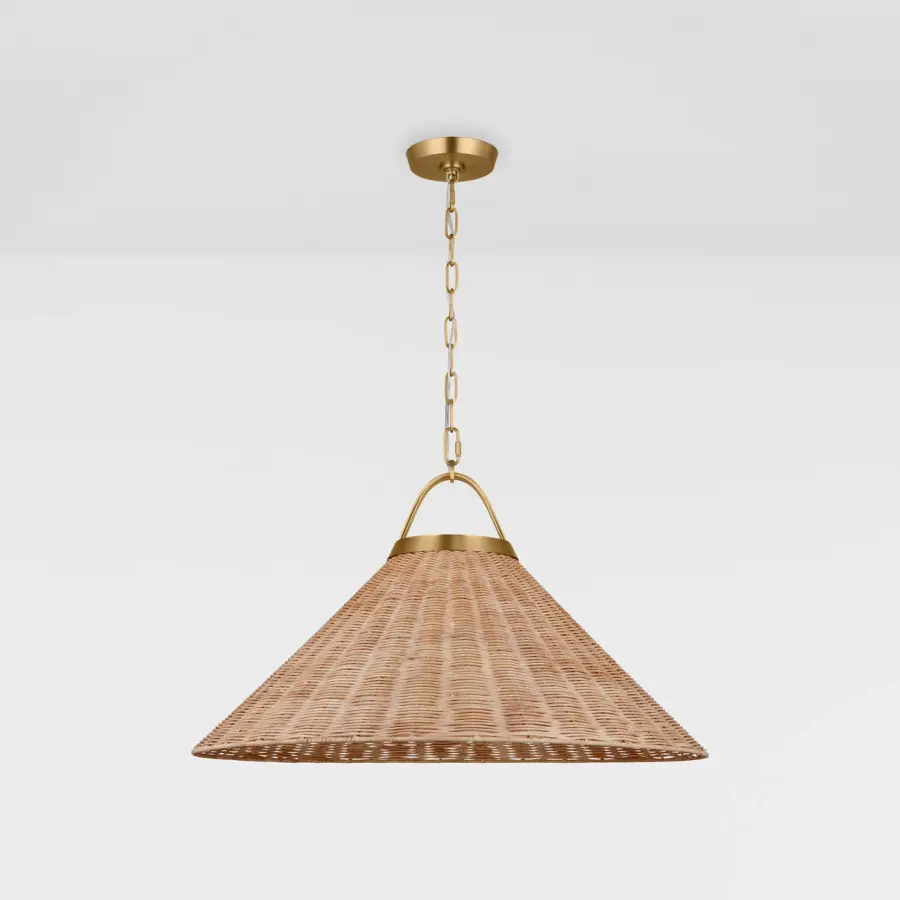 Whitby One Light Pendant in Burnished Brass - Image 2