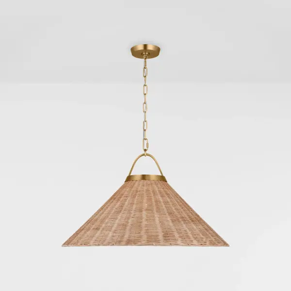 Whitby One Light Pendant in Burnished Brass - Image 3