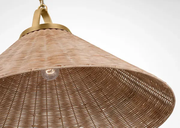 Whitby One Light Pendant in Burnished Brass - Image 5