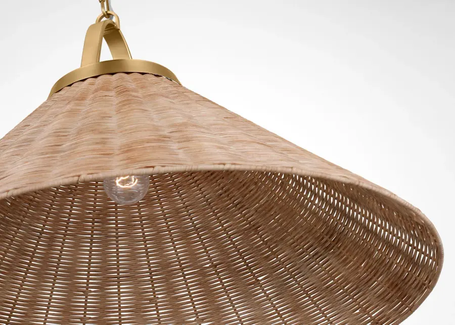 Whitby One Light Pendant in Burnished Brass - Image 5