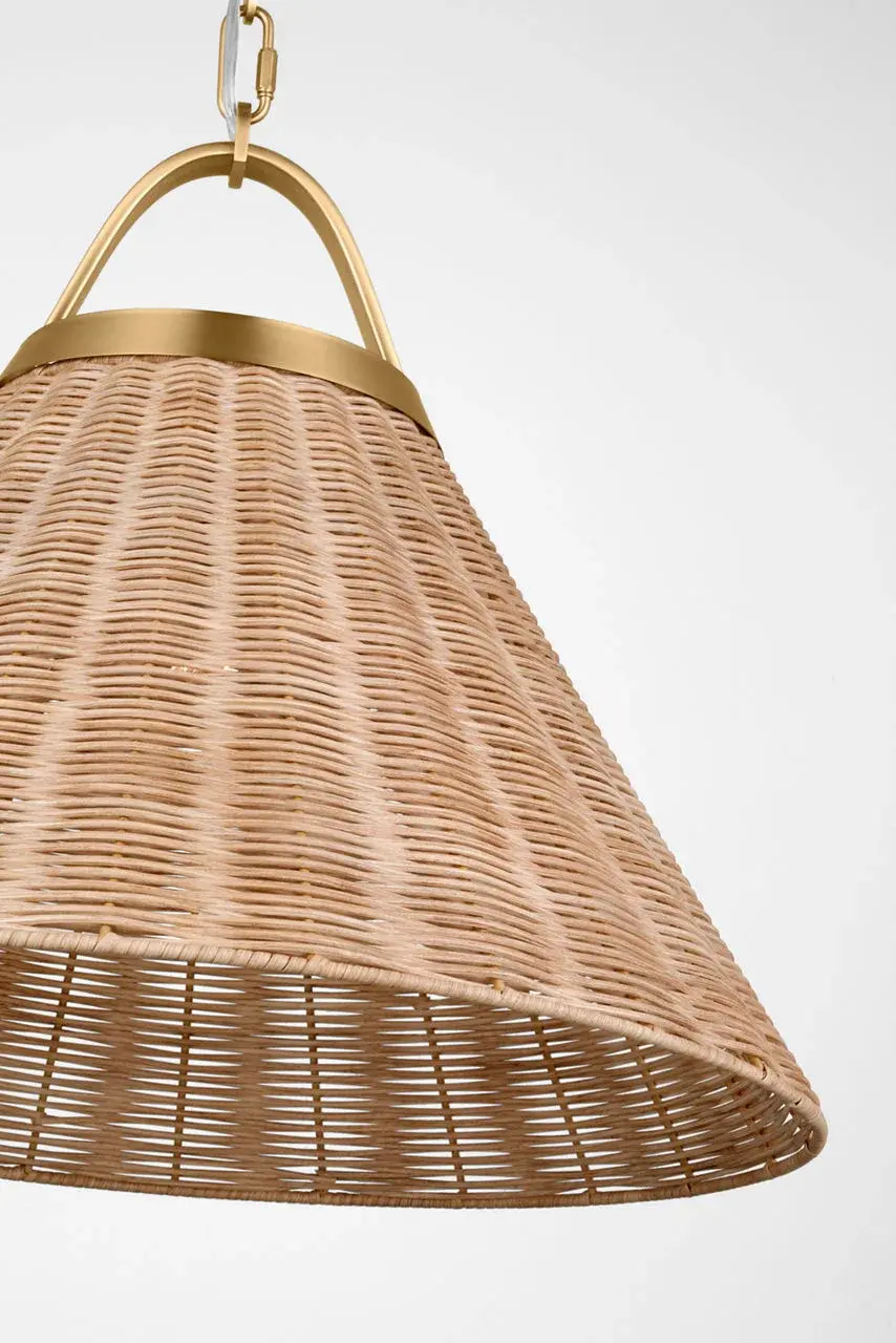 Whitby One Light Pendant in Burnished Brass - Image 6