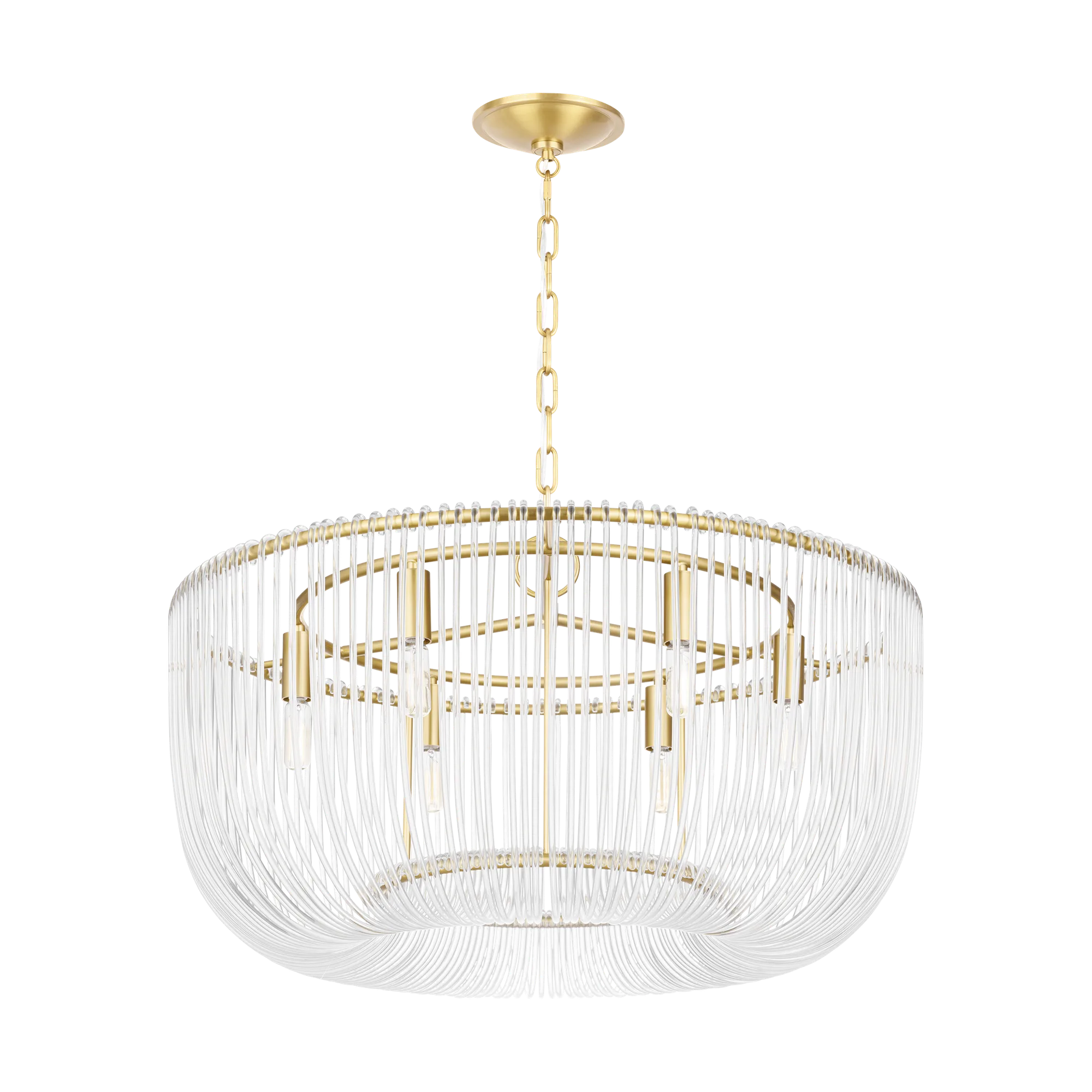 Pierce Medium Pendant in Burnished Brass